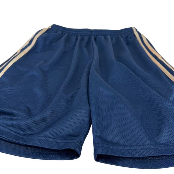 Vintage Adidas Navy Blue Pink Basic Side Stripe Athletic Running Womens Shorts L - Picture 1 of 15